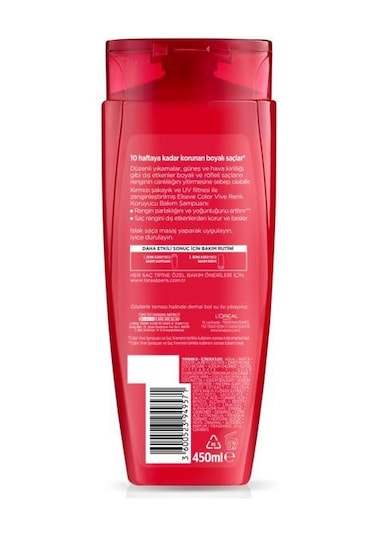 L’Oreal Paris Elseve Color Vive Renk Koruyucu 2’si 1 Arada Bakım Şampuanı 450 ML