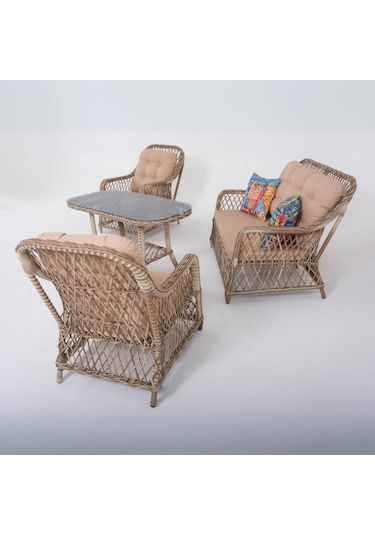 Aurora İkili Rattan Bahçe Oturma Grubu Rehome
