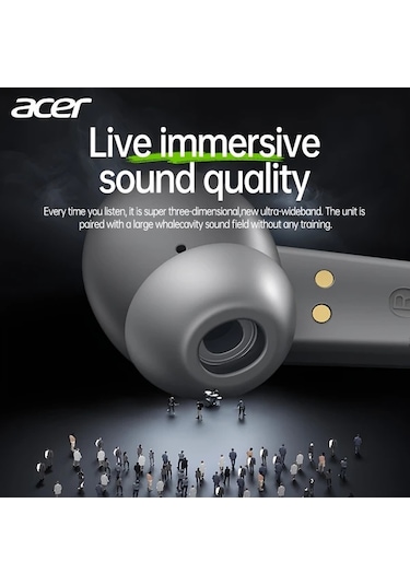 Oldfriend Acer Ohr503 Kablosuz Kulaklık 30h Çalma Süresi Gürültü Önleme Touch Kontrol