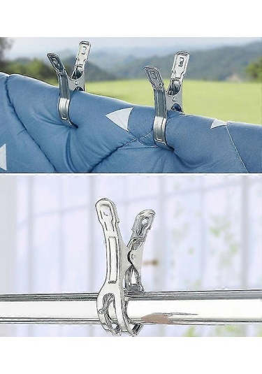 Banyo Havluları İçin Paslanmaz Çelikten Büyük Çamaşır Mandalları Şezlonglar İçin Büyük Çamaşır Mandalları D Diğer