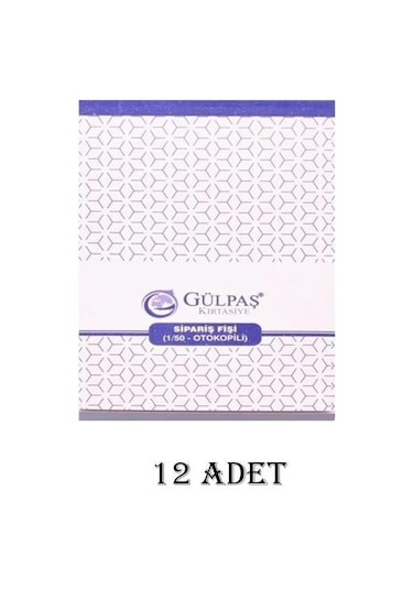 Gülpaş 685 Sipariş Fişi 1/50 Otokopili 12 Adet