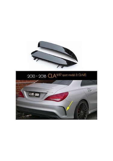 Mercedes W117 Cla Arka Tampon Çıtası Parlak Siyah 2013-2018