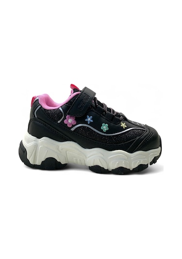 Cool Bella Kız Çocuk Okul Öncesi Rahat Sneaker Siyah