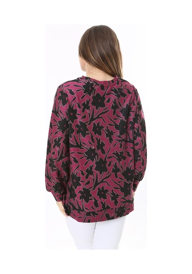 Kadın Büyük Beden Renkli Desenli Sweatshirt 65n37809-renkli Çok Renkli