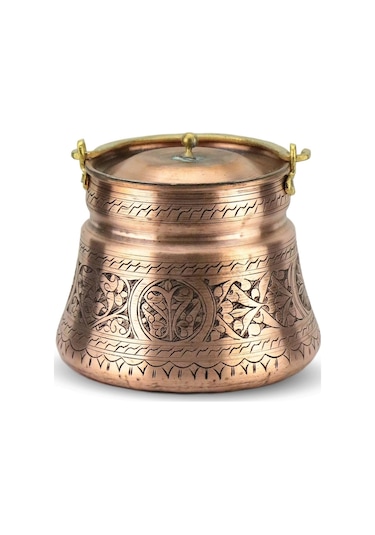 İşlemeli Yoğurt 3 L Bakır Bakraç