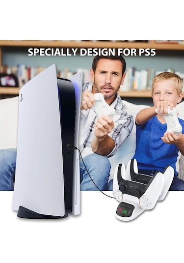 Ps5 Dualsense Kol Şarj Edici Stand Dock Led Göstergeli Tp5-0506b