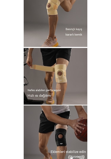 Spor Dizlikler, Açık Hava Basketbolu, Koşu, Bisiklet, Dağcılık, Nefes Alabilen Destek, Günümüzde Kaymaz Dizlikler-gri Gri