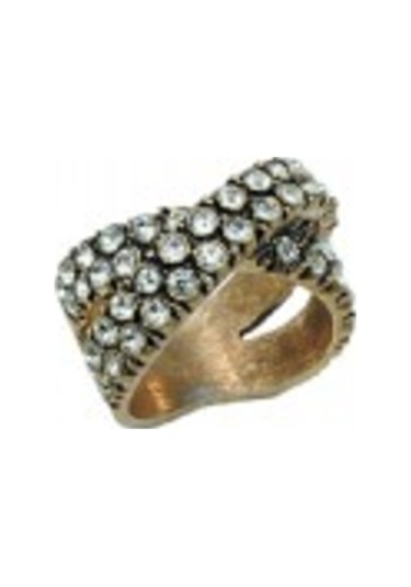 Asinagumus Elmas Montür Elmas Çarpı Swarovski Yüzük Sevgiliye Hediye Sarı