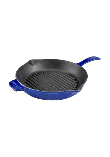 Lava Yuvarlak Saplı Izgara Tava 28 Cm Mavi Lv Y Gt 28 K0 B