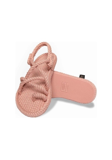 İbiza Kauçuk Tabanlı Çocuk Halat Sandalet - Pembe