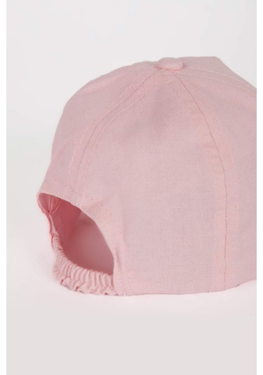 DeFacto Kız Bebek Nakışlı Keten Karışımlı Cap Şapka D6882A525SMPN1 Pembe