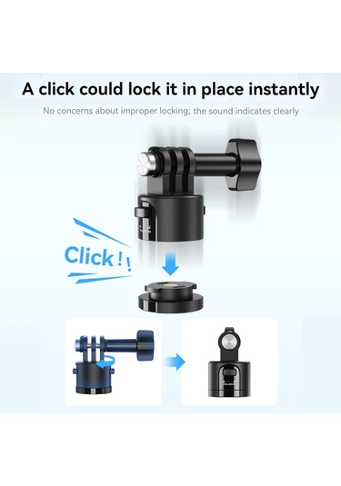 Telesın Cqm-001 Manyetik Emme Adaptörü Tripod Adaptörü Siyah