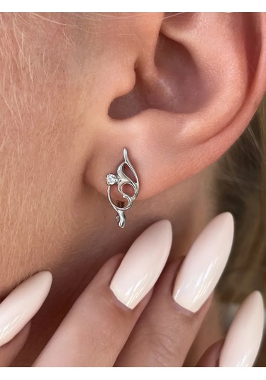 Serebranyj Dom 925 Gümüş Taşlı Küpeler 12392790 Diğer