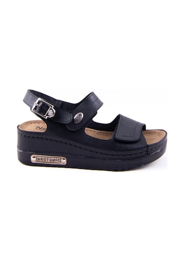 Dagoster Dza37-3014 Siyah Günlük Ortopedik Kadın Sandalet 001