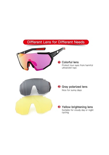 2 Değiştirilebilir Lensli Spor Bisiklet Güneş Gözlüğü Uv400 Koruma Mtb Yol Sürme Balık Tutma Golf Beyzbol Koşu Gözlükleri - Turuncu + Gri