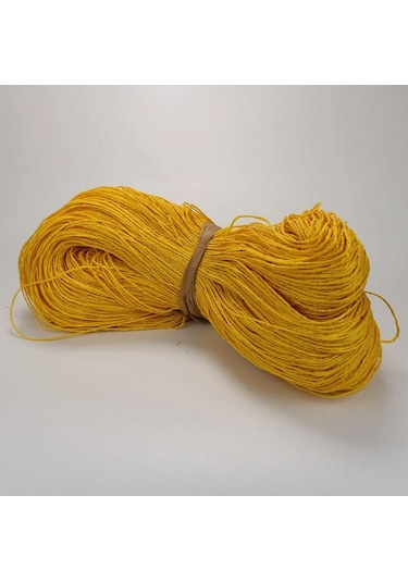 Sarı Renk Çile Kağıt İp Çanta Ipi Supla Ipi No:59 - 550-600 Gr