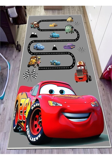 Trafik Çocuk Oyun Halısı Kaymaz Makinede Yıkanabilir Eğitici