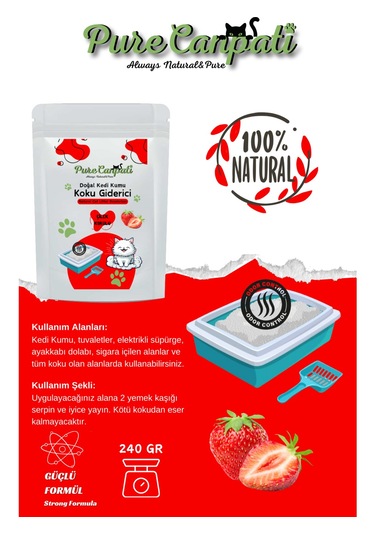Purecanpati Kedi Kumu Koku Giderici Çilek Kokulu