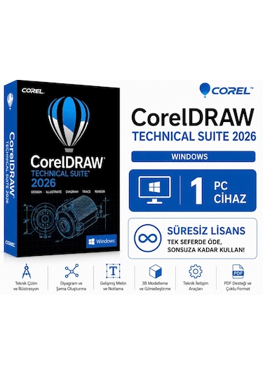 Corel Coreldraw Technical Suite 2026 Windows - 1 Pc Süresiz Dijital Kod