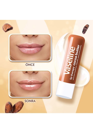 Vaseline Lip Therapy Dudak Bakım Kremi Cocoa Butter 4.8 Gr X2