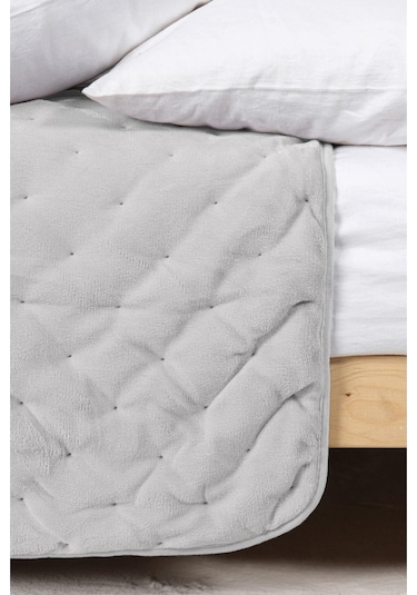 Aksu Microsoft Punto Yorgan Çift Kişilik 195x215 Açık Gri