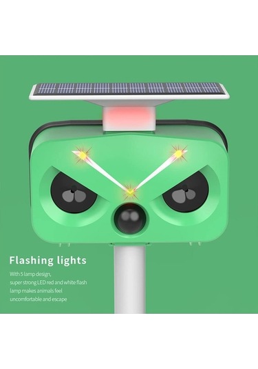 Besthome1 Qianfan Caydırıcı Kedi Kovucu Ultrasonik Güneş Kuş Caydırıcı Beyaz Renk