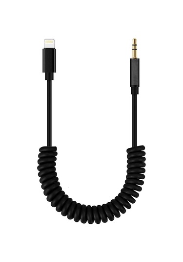 iPhone Lightning to Aux Çevirici 3.5 mm Spiral Ses Kablosu AL2693