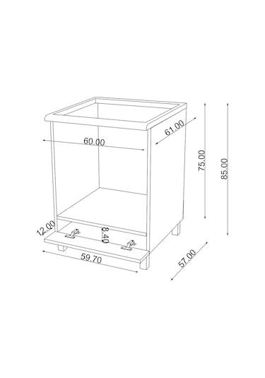 Ankastre Modülü Gri
