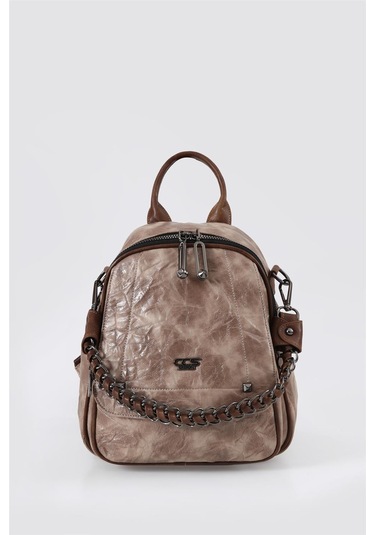 Ççs 17635 Kadın Omuz Ve Sırt Çantası Vizon