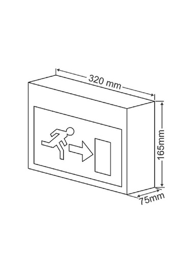 Arsel Dekolite Z Serisi Çift Yüzlü AE-3123-L Acil Çıkış Yönlendirme Armatürü Kesintide 180 Dak. Yanan 500 Lümen LED