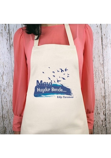 Mavi Huydur Bende Su İtici Özellikli Mutfak Önlüğü