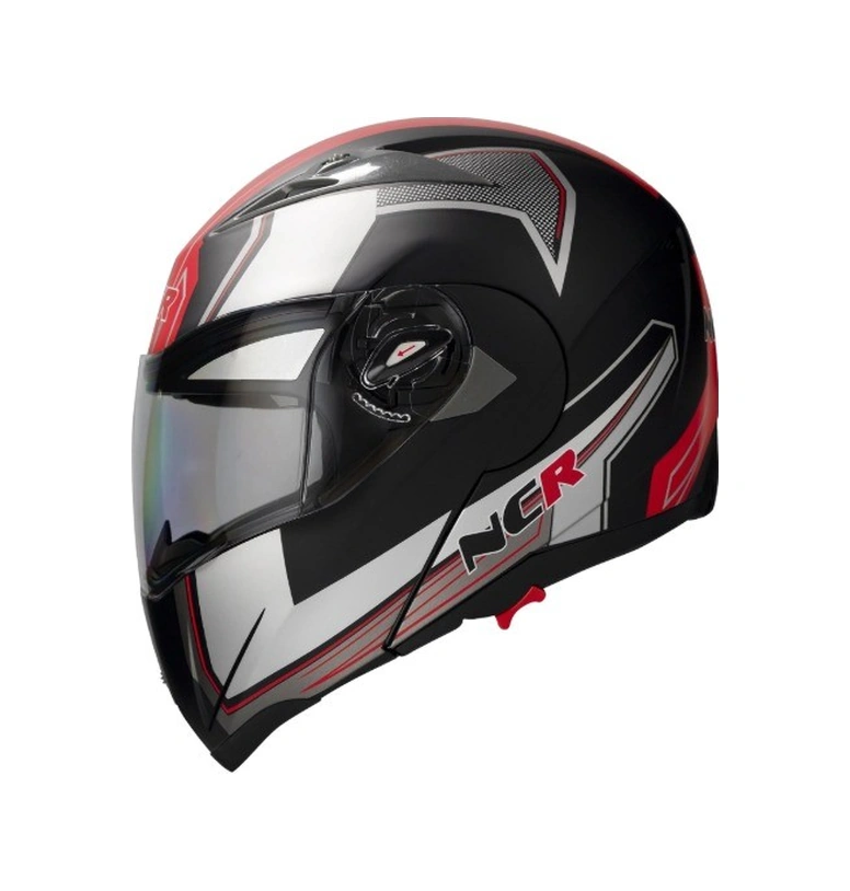 Ncr-158 Çene Açılır Gözlüklü E-ce Belgeli Kask Kırmızı