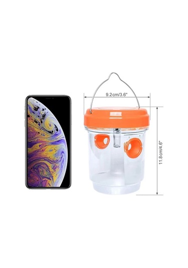 Dofolink Güneş Enerjili Dış Mekan Arı Tuzağı - Uv Işık Ve Yem İle Çift Girişli, Ip44 Su Geçirmez Bahçe Bahçe Uygun Turuncu, 1 Adet Turuncu