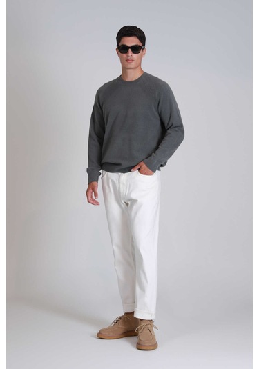 Lufian Erkek Kazak 112090128 Duman Yeşil Duman Yeşil