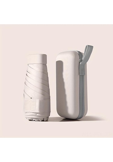 Padalink 杏色 Çift Kullanım Güneş Şemsiyesi - Uv Koruma, Taşınabilir Cüzdan Boyutunda, İki Yönlü Güneş/yağmur Katlanabilir Şemsiye