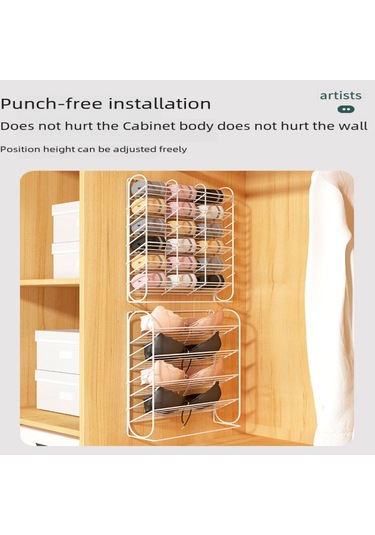 Siyah Duvara Monte Ve Deliksiz 9 Izgaralı Saklama Askılı Çanta Siyah