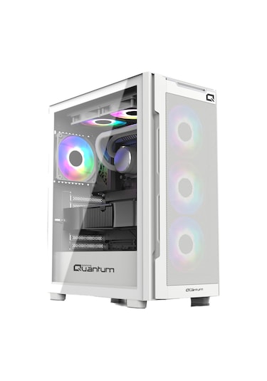 Quantum Gaming Snapfire White 650w 4 Fanlı Mesh Beyaz Gaming Masaüstü Kasa