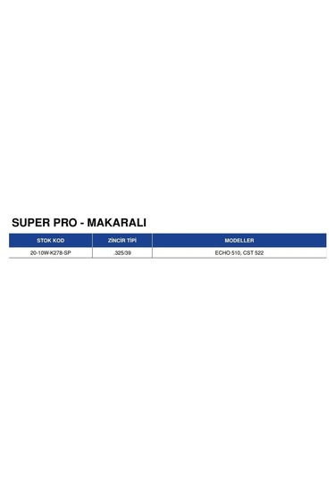 Carlton 20-10w-k278-sp Makaralı Kılavuz Pala .325 - 39 Diş Echo Uyumlu