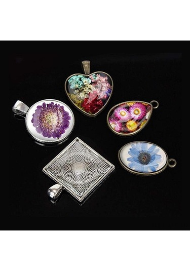 Novahub 31 Parça Renkli Silikon Reçine Kalıpları, Kolye Takı Kalıpları, Dıy Takı Yapımı Kit, Kristal El Sanatları Çok Renkli