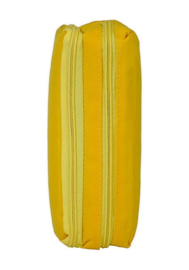 Tebag İki Gözlü Sarı Kalem Çantası Sarı