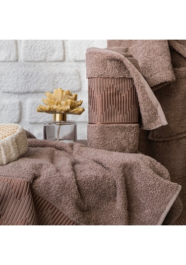 Schafer Home Sally Jakarlı Banyo Seti 6 Parça-bej/ekru Bej - Ekru