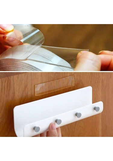 Ultra Güçlü Çift Taraflı 2 Mt X 3 Cm Çift Taraflı Nano Bant 4247