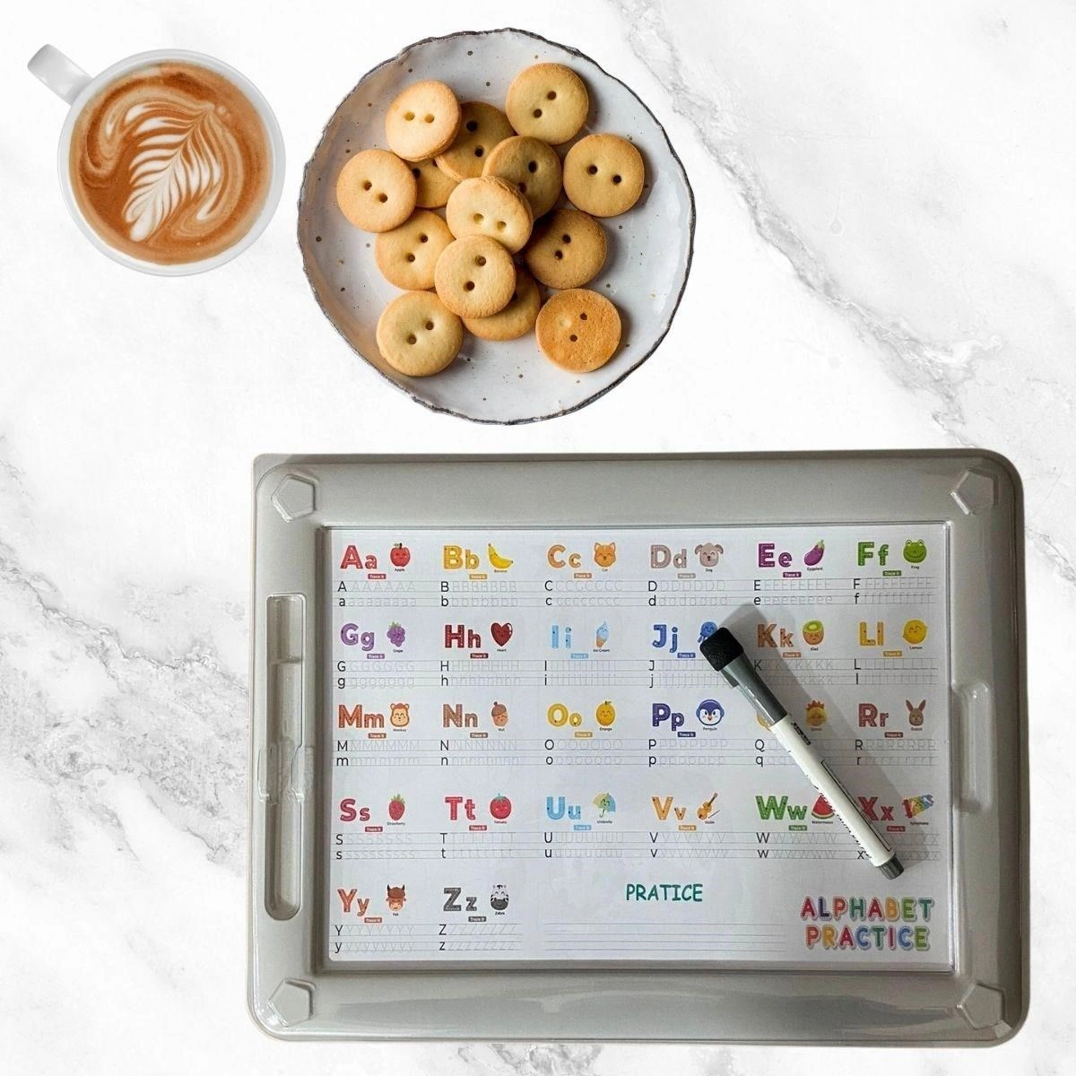 Ams Net 32 Farklı Etkinlikli Kalem Ve Silgi Hediyeli Eğitici Sihirli Etkinlik Tahtası Beyaz