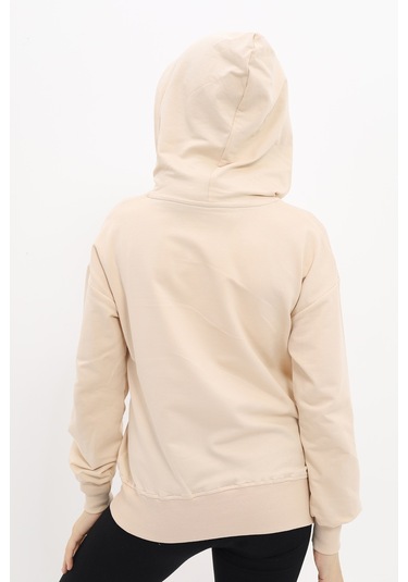 Toontoy Kız Çocuk Nakışlı Sweatshirt Bej