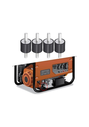 Suntek 4 Adet Kauçuk Montaj Amortisörü Bağlar Otomobil Su 30mmx30mm-m8