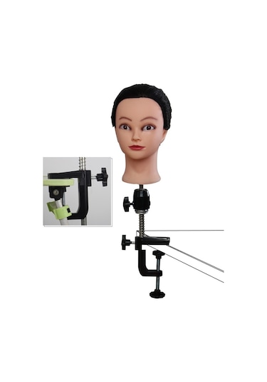 Lebıhmurah Wg2285 Eğitim Kafa Standı Manken Kafa Tutucu Manken Kafa Standı Sert Plastik Ve Çelik Peruk Kafa Standı Masa Kelepçesi