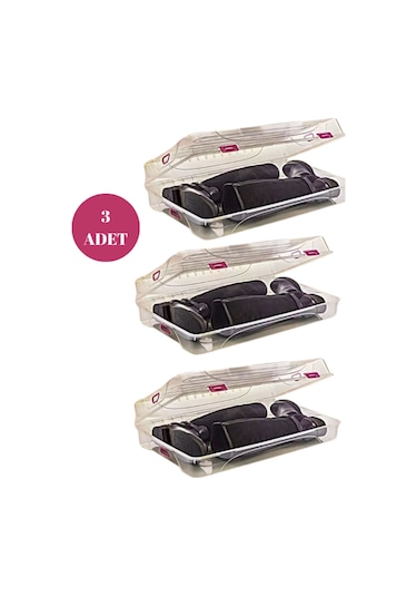 Kadın Çizme Saklama Kutusu 3 Lü Beyaz