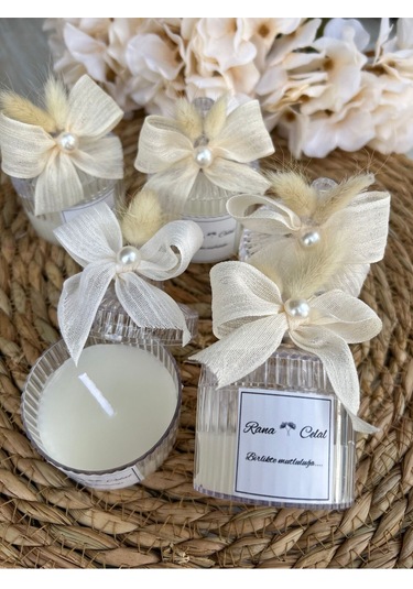 10 Adet Mika Kutu Şekerlik Mum Düğün ,nişan ,kına ,davet ,doğum Günü