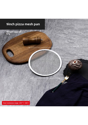 Geeroyoo 9 İnç Alüminyum Pizzalık - Kalın Kenar, Anti Yapışkan Yüzey, Ticari Fırın Gereci, Hızlı Isı Dağıtımı, 22.9cm Çaplı Dairesel Tepsı