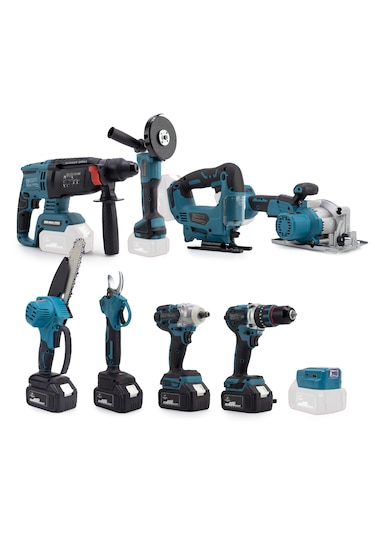 Chelikbei 36V Akülü Vidalama Seti 9'lu Mavi